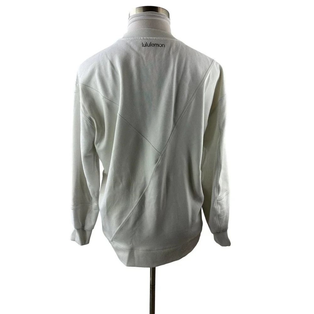 Lululemon Perfectly Oversized Crew Patch Sweatshirt Off White Limited Edition 8 - Picture 11 of 13